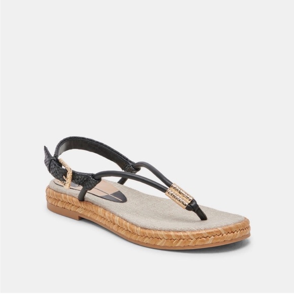 Dolce Vita Shoes - Dolce Vita black and gold espadrilles/ flat sandals